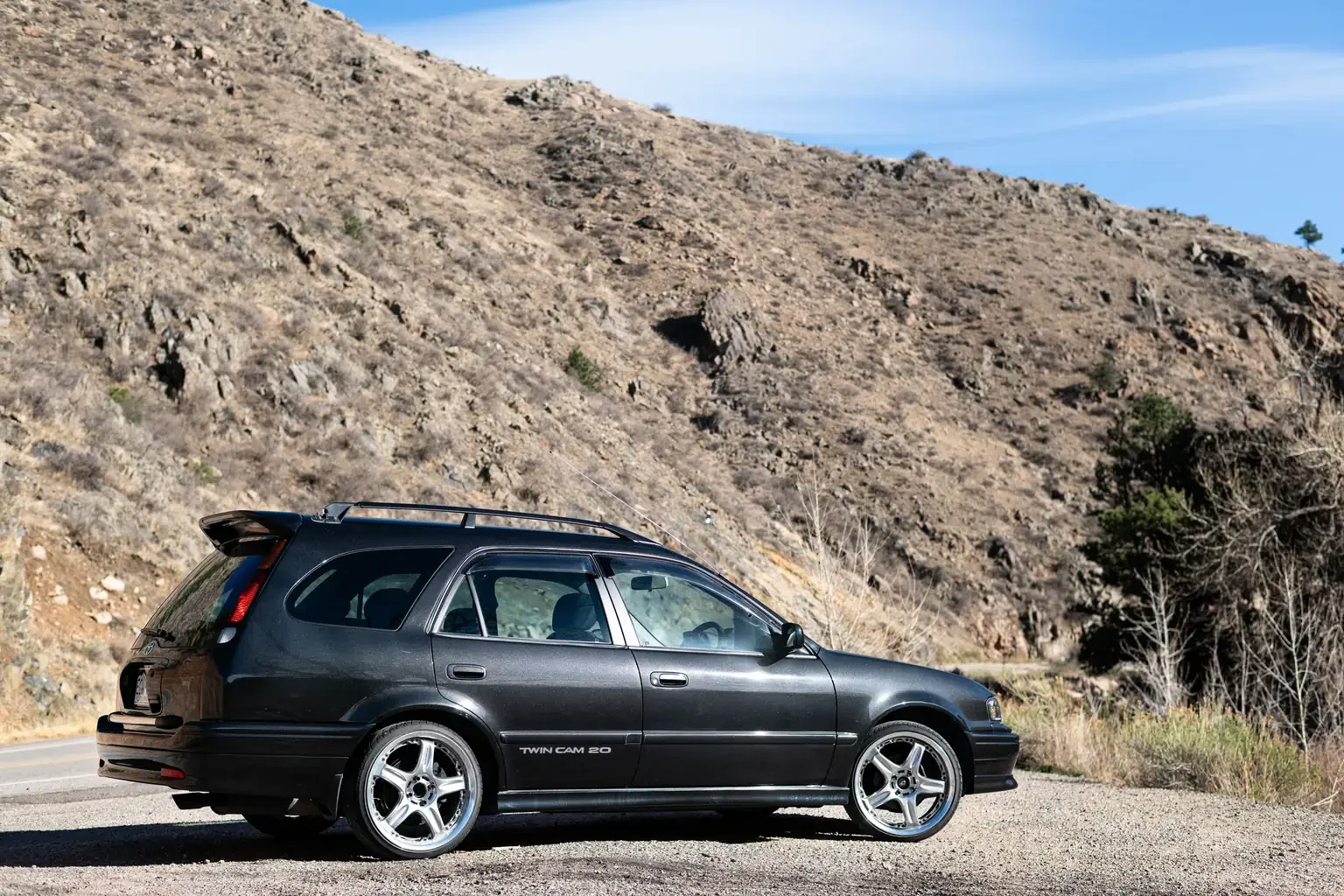 drivers side view toyota sprinter carib bz touring 4age 6MT black usa legal jdm vehicle with title for sale colorado USA