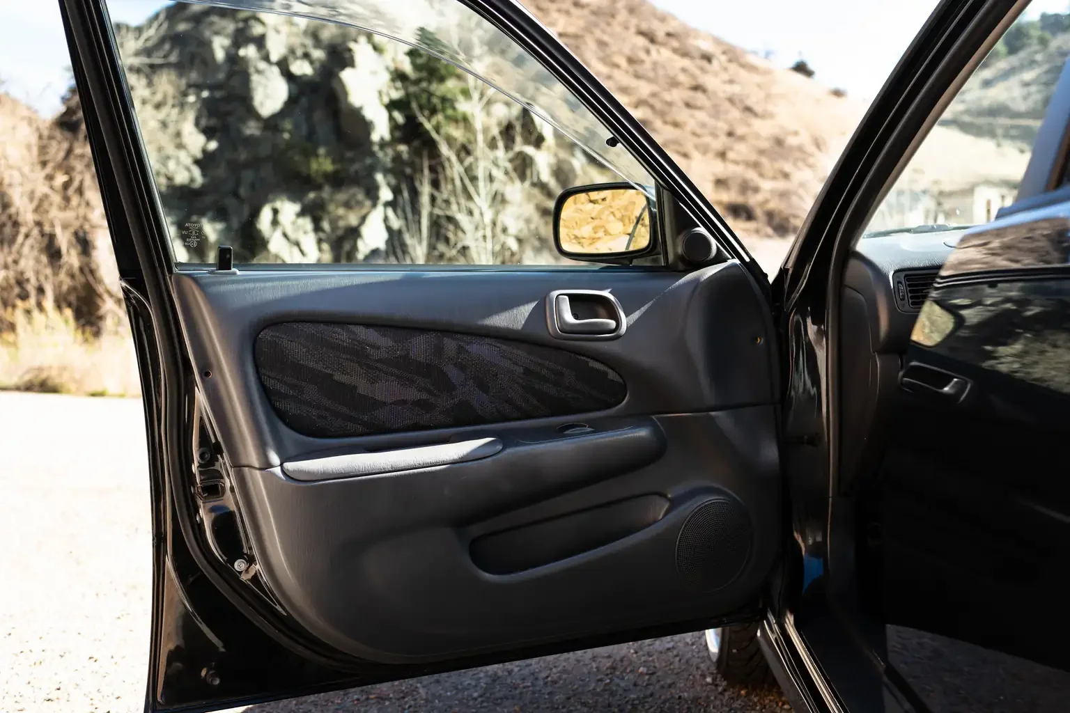 passengers door card view toyota sprinter carib bz touring 4age 6MT black usa legal jdm vehicle with title for sale colorado USA