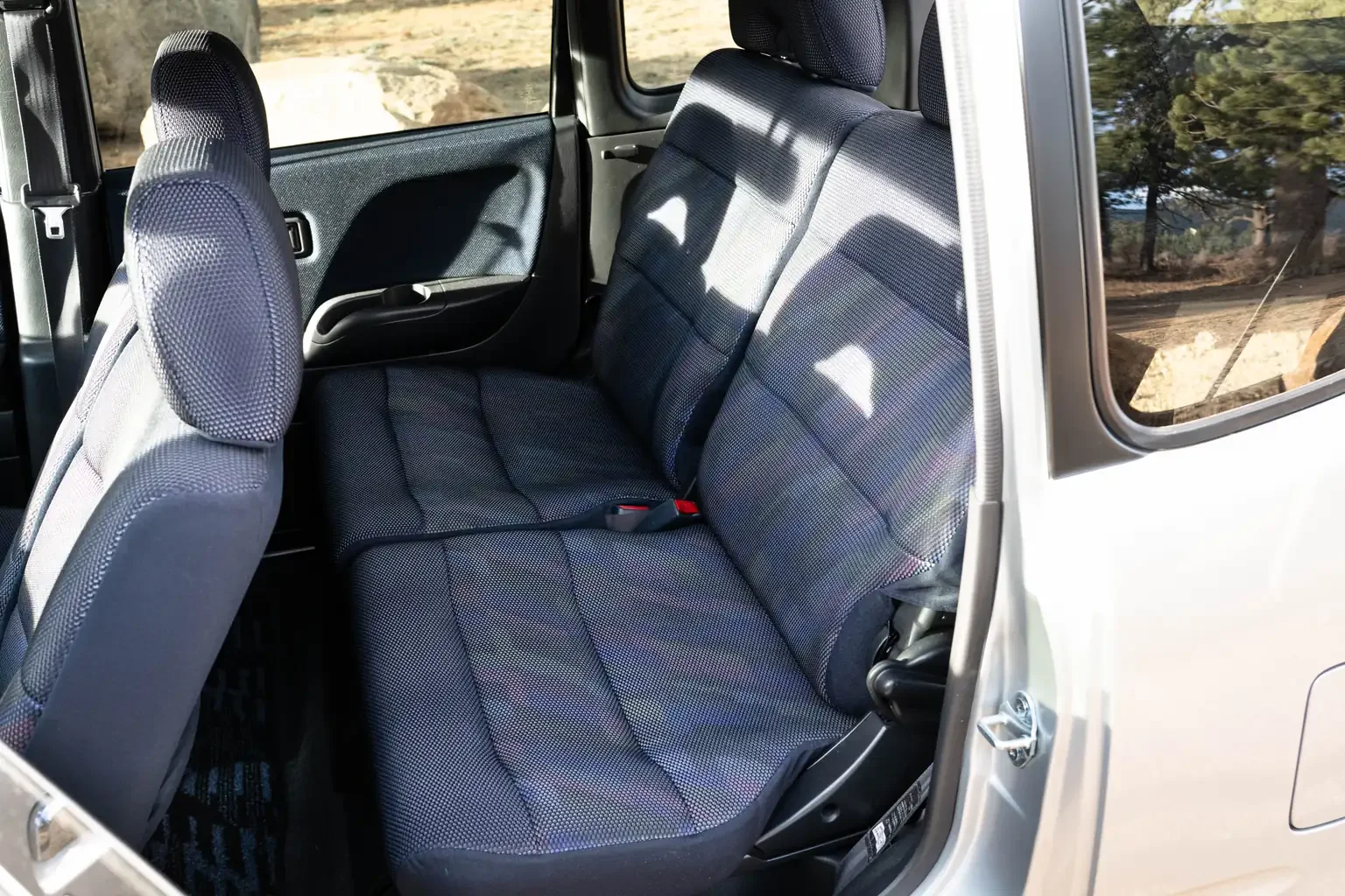 rear passengers seat interior view silver daihatsu move custom aero down xx turbo usa legal jdm vehicle with title for sale colorado USA