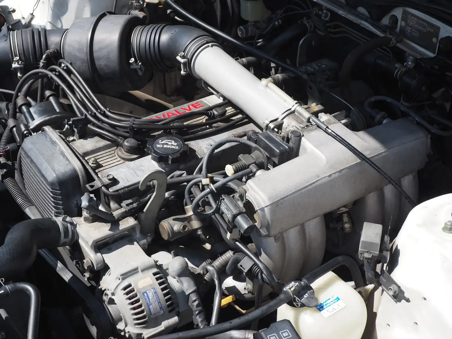 1gfe engine view from intake side white 1990 toyota chaser gx81 jdm export stock japan
