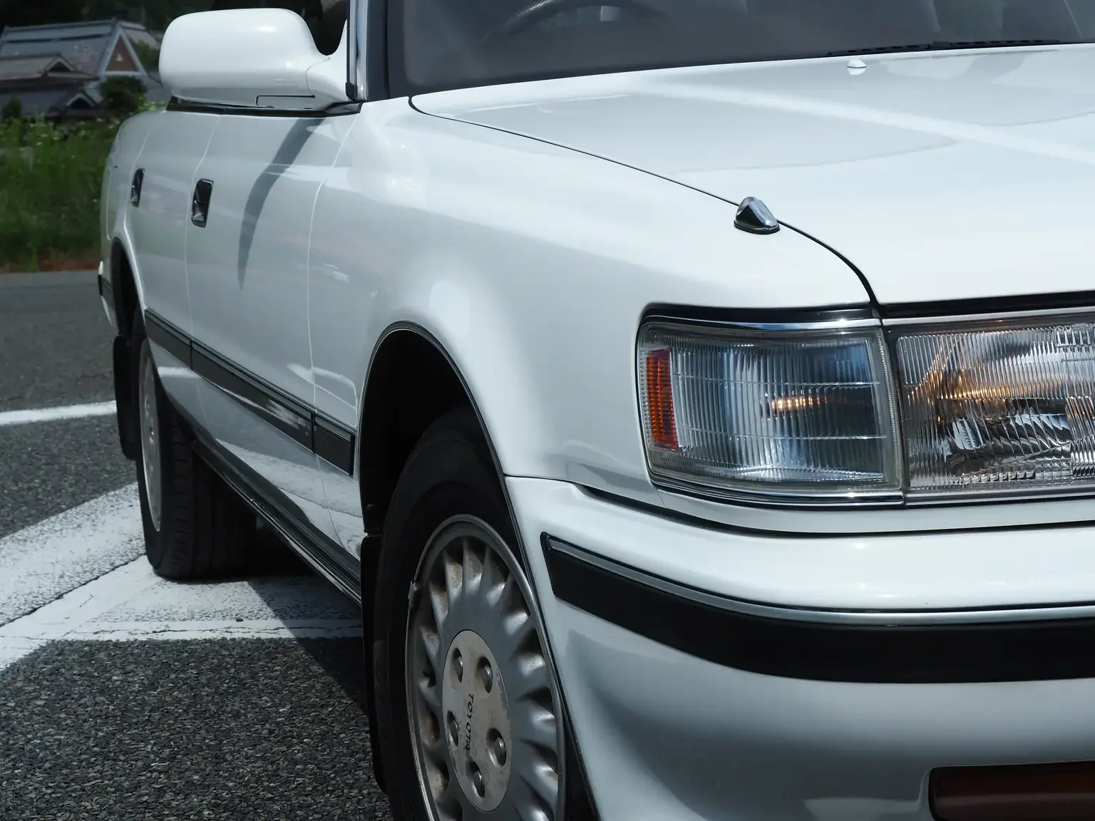 front side condition view white 1990 toyota chaser gx81 jdm export stock japan