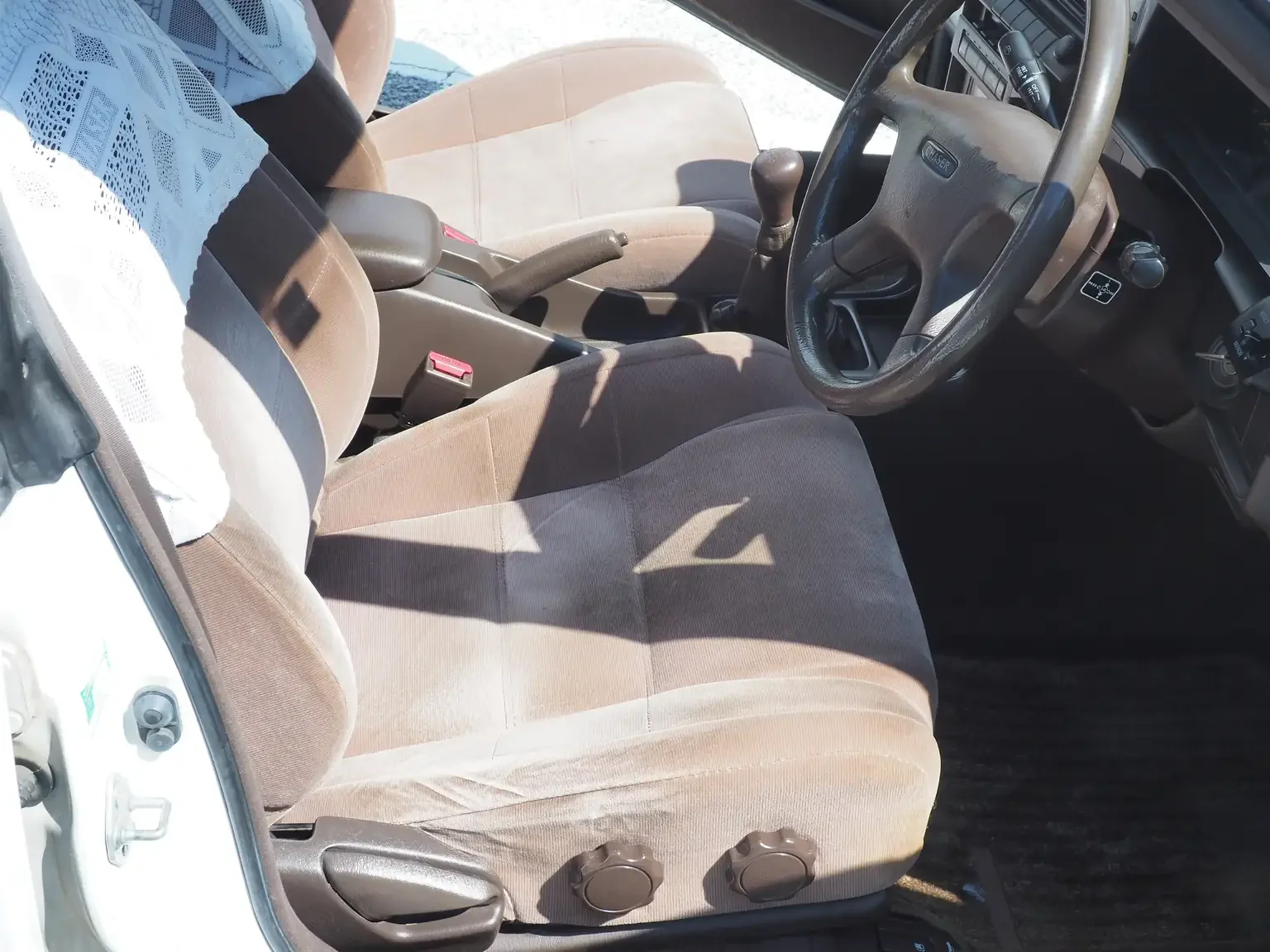 front drivers seat condition view brown interior 1990 toyota chaser gx81 jdm export stock japan