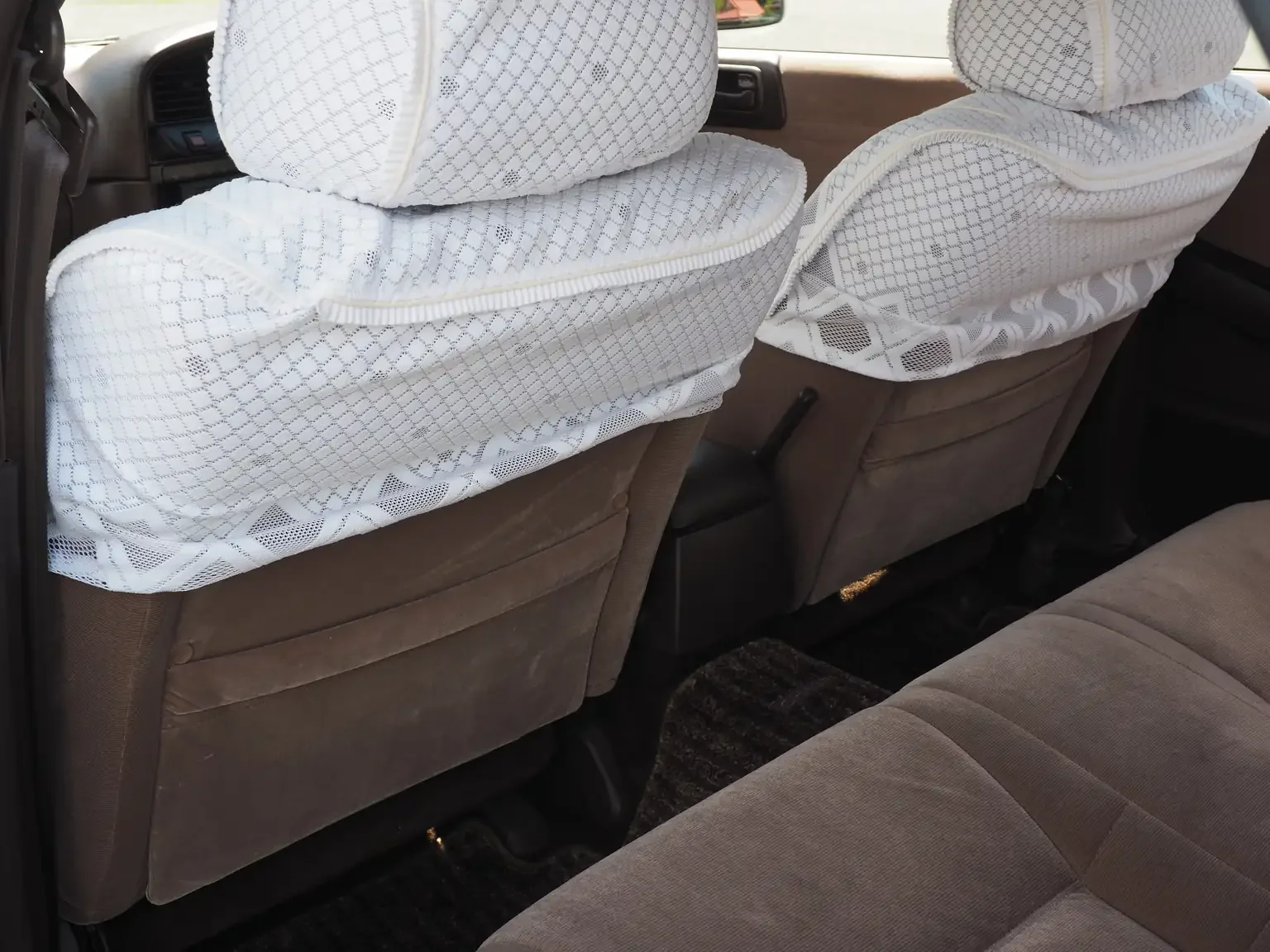 backs of front seat condition view brown interior 1990 toyota chaser gx81 jdm export stock japan