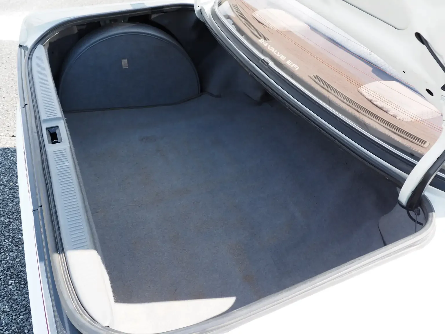 Trunk room condition view brown interior 1990 toyota chaser gx81 jdm export stock japan