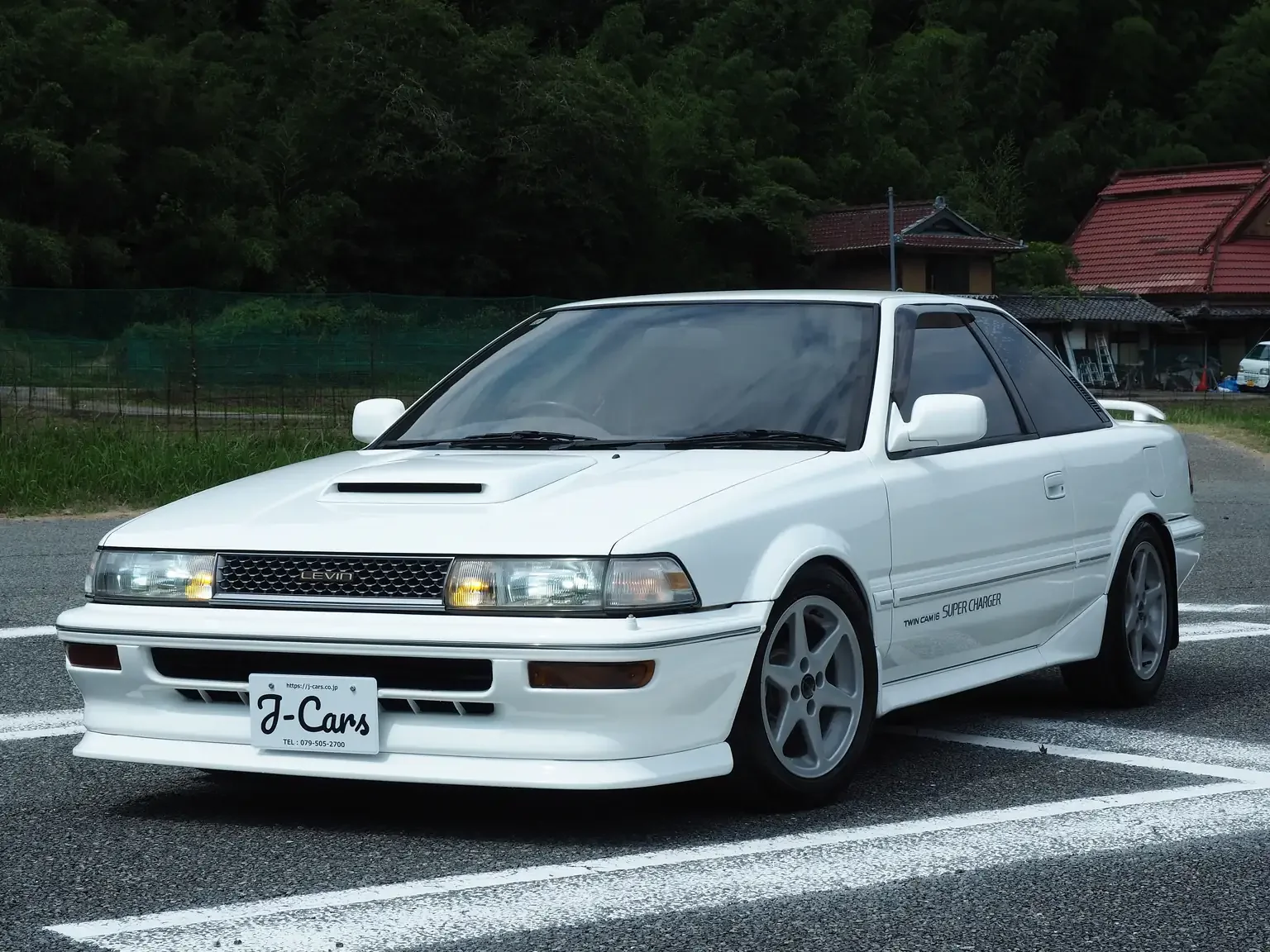 front passenger angle view 1989 toyota levin AE92 jdm export stock japan