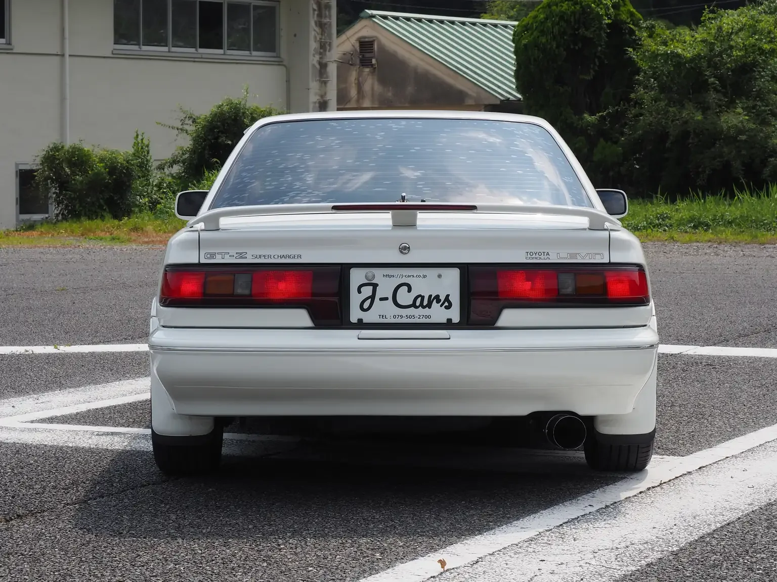 rear end view white 1989 toyota levin AE92 jdm export stock japan