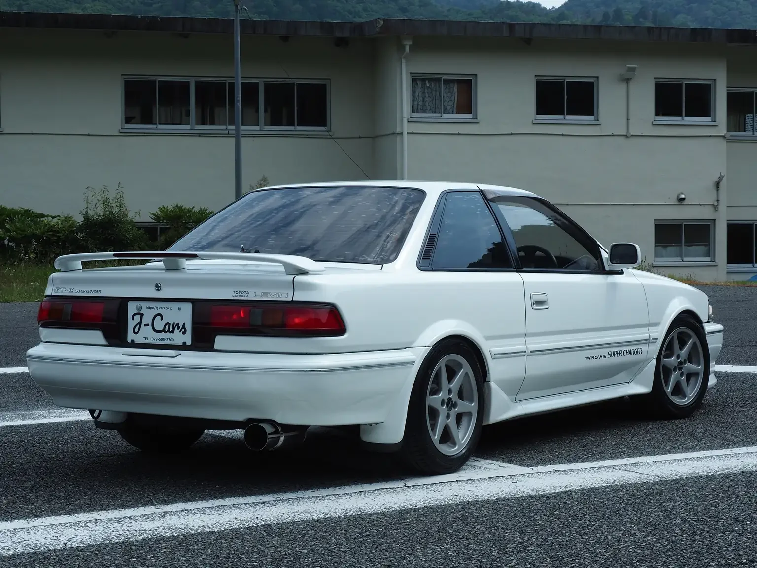 rear drivers angle view 1989 toyota levin AE92 jdm export stock japan