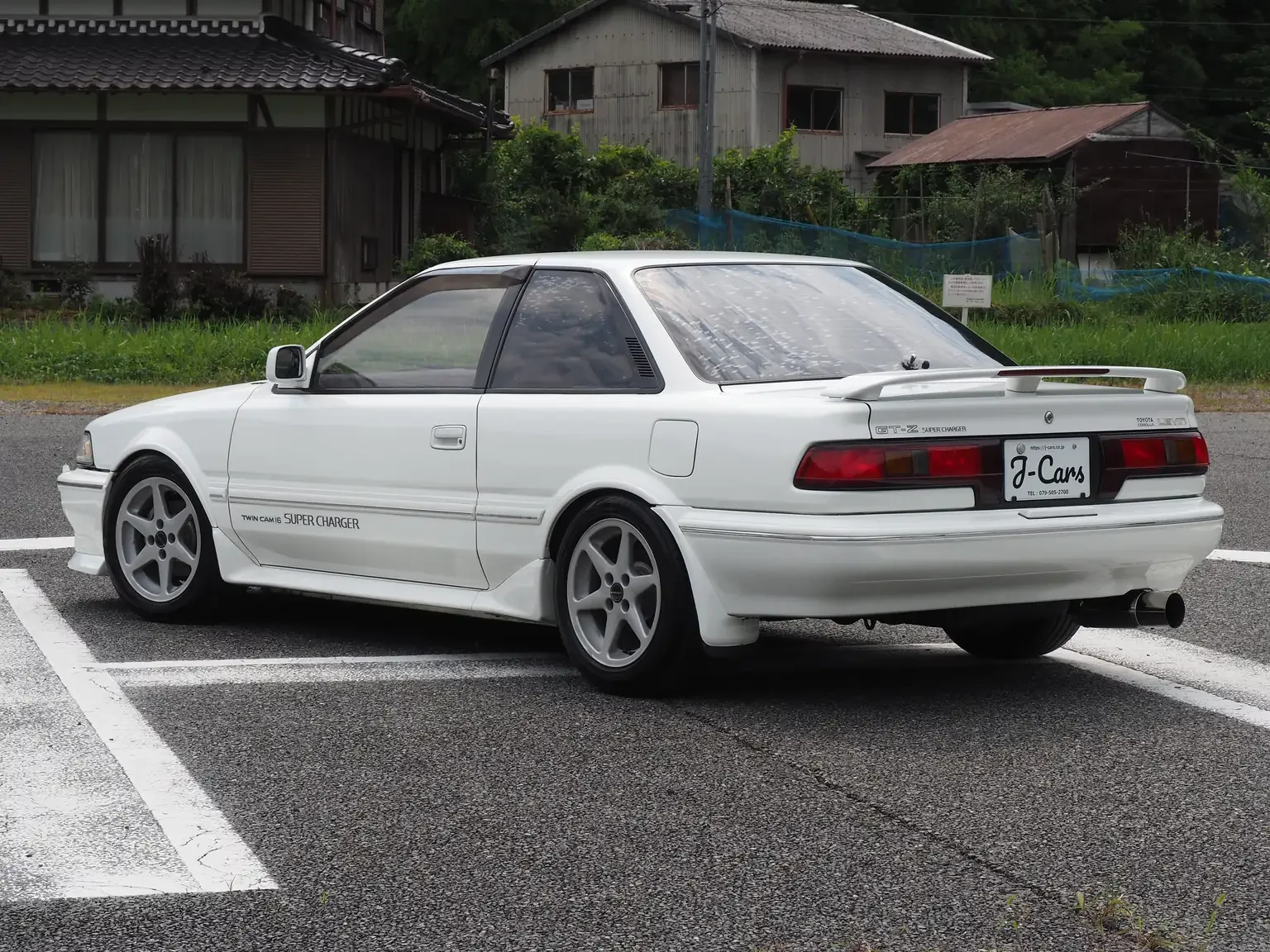 rear passengers angle view 1989 toyota levin AE92 jdm export stock japan