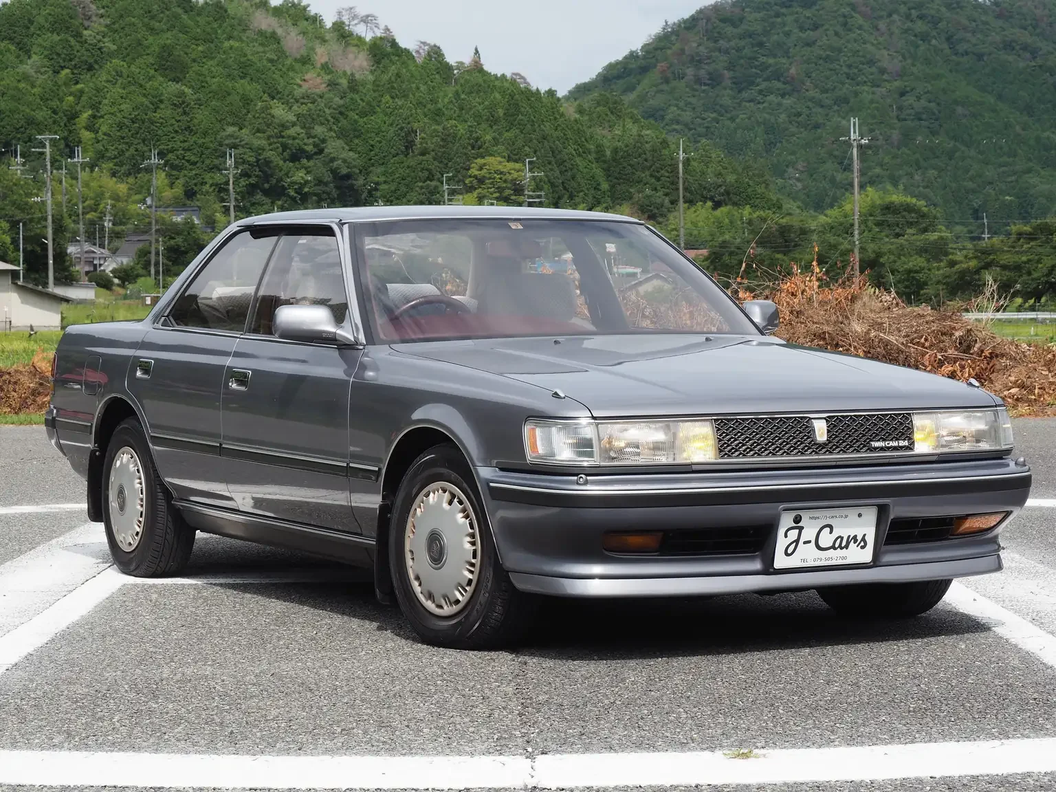 front drivers side angle view view grey 1990 toyota chaser gx81 jdm export stock japan