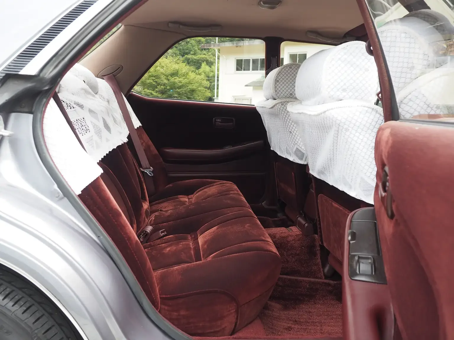 Burgundy interior view grey 1990 toyota chaser gx81 jdm export stock japan