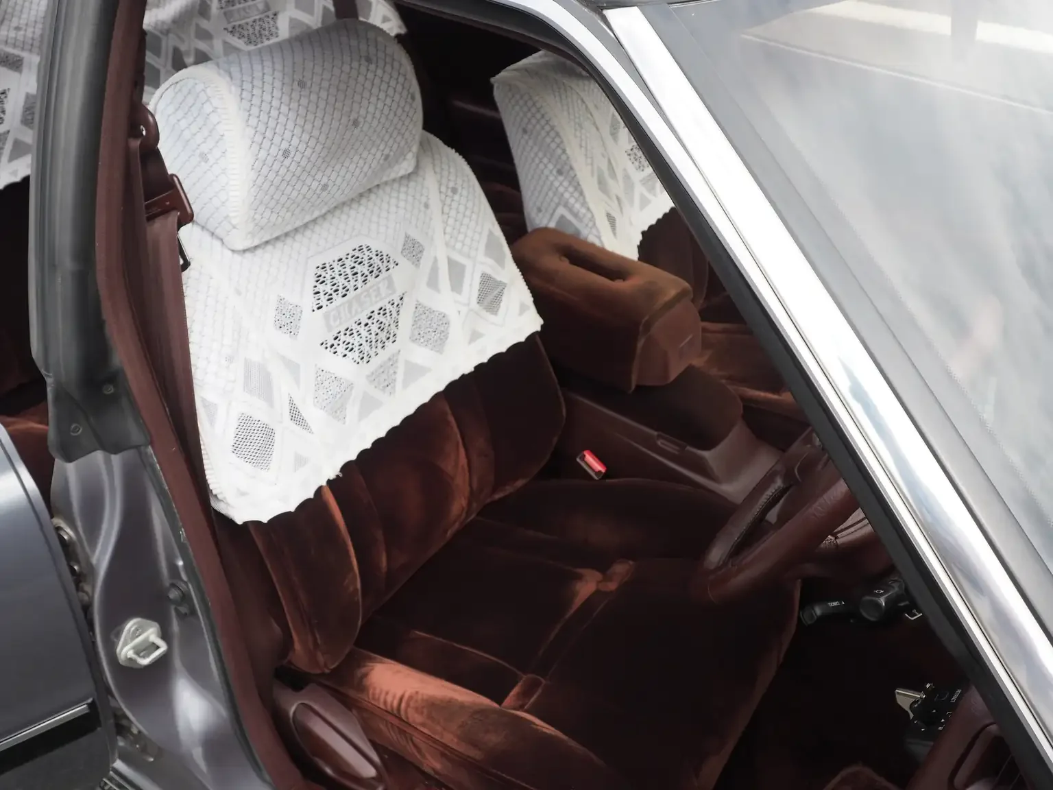 lace half seat covers with chaser embroidery view grey 1990 toyota chaser gx81 jdm export stock japan