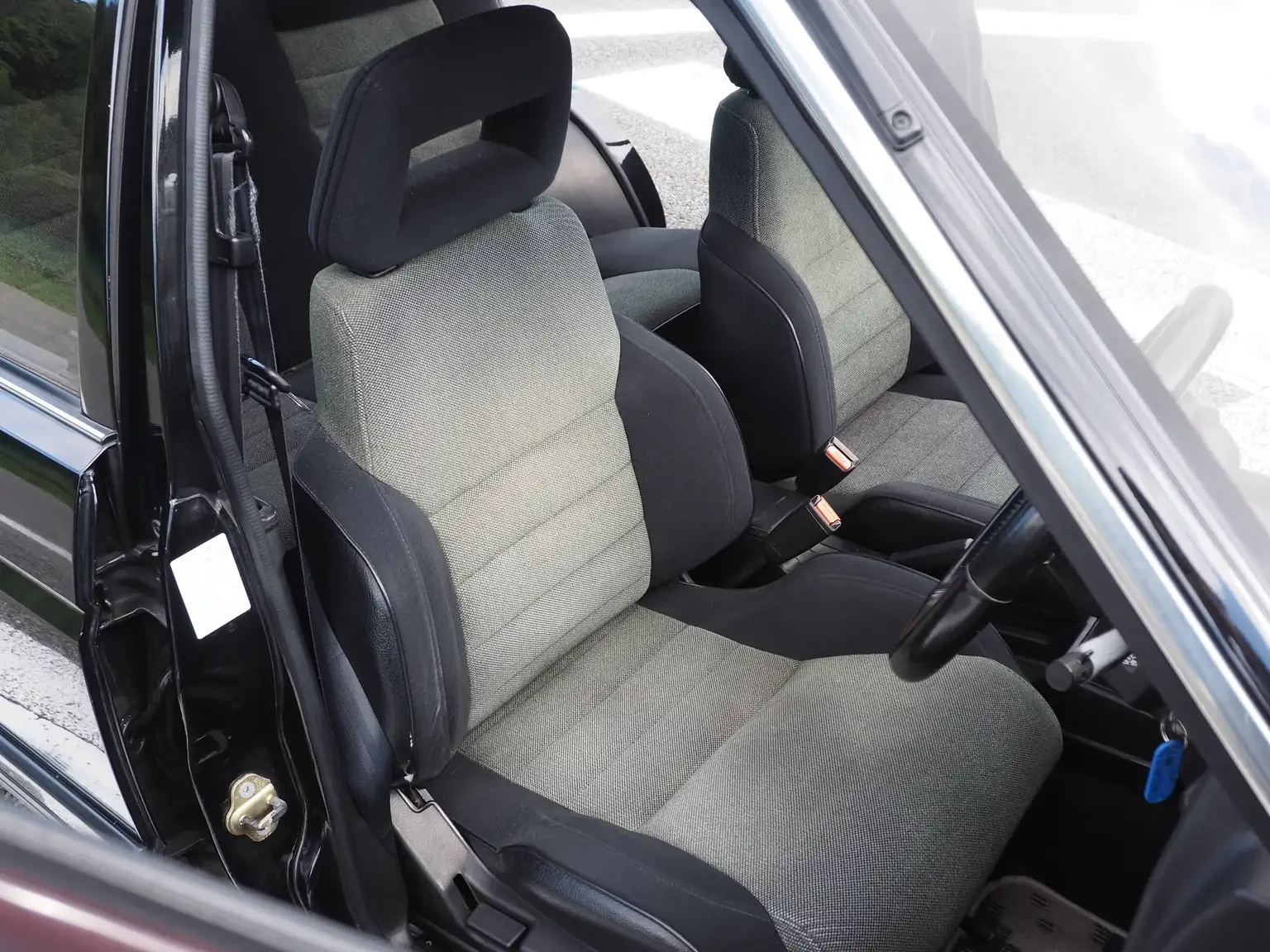 nismo drivers seat view of 1989 Nissan sunny super saloon twin cam NISMO in black jdm export vehicle Japan