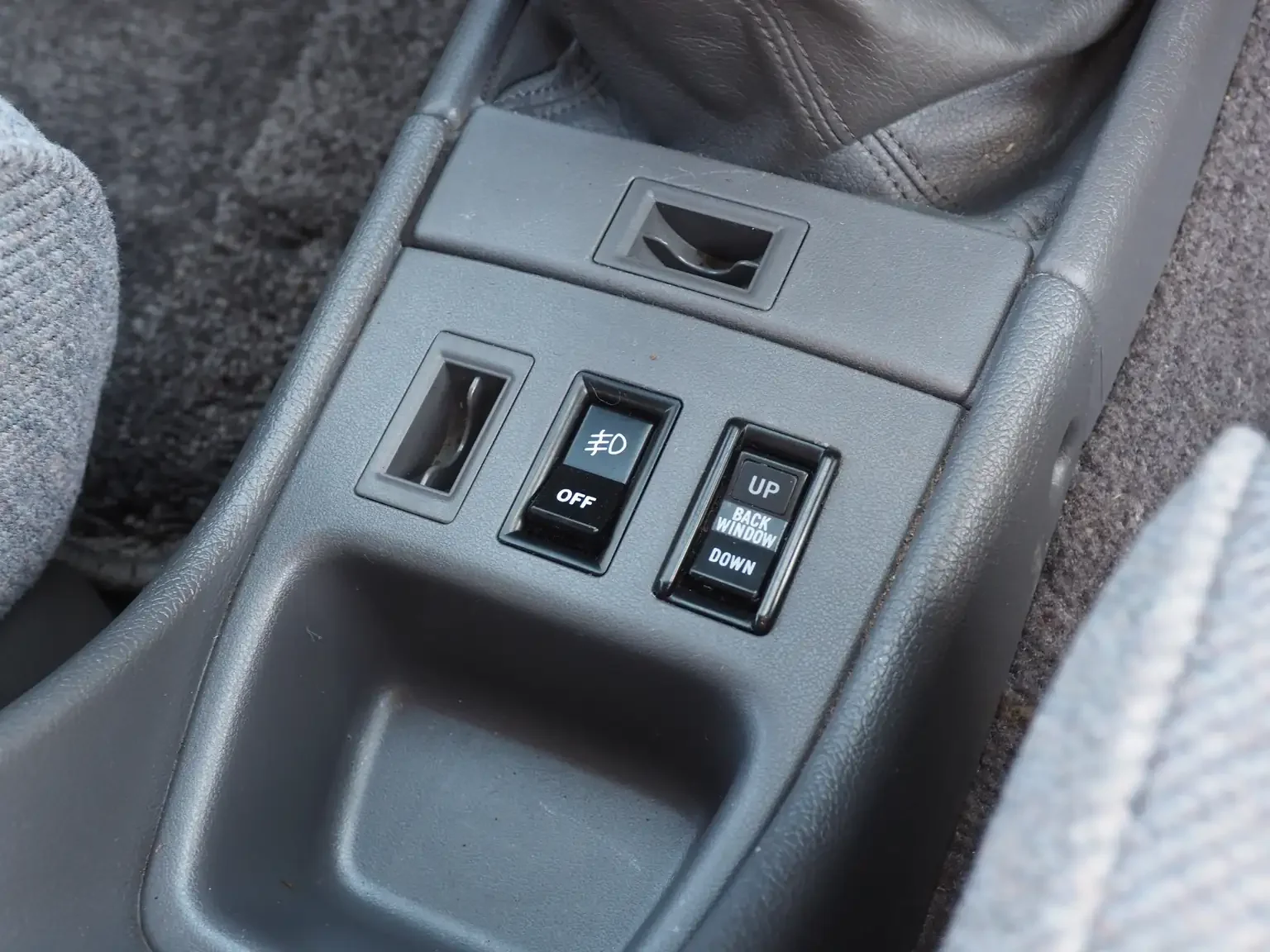 interior switch view grey toyota hilux surf kzn130 1kzte 5 speed manual diesel turbo JDM export vehicle Japan
