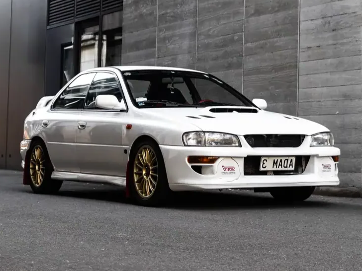Subaru Impreza WRX STi version 4 feather white JDM vehicle for export sale NZ