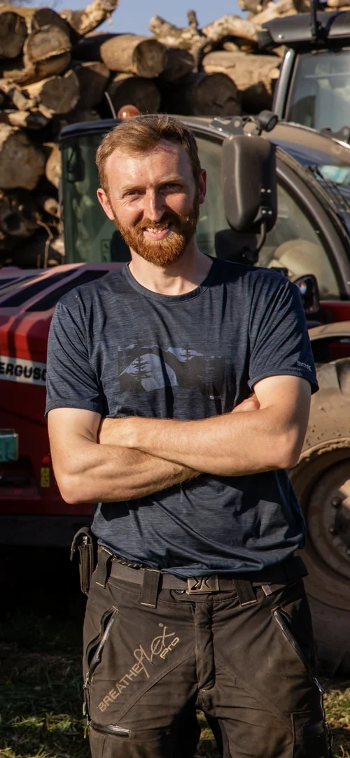 Sam, tree surgeon and head of firewood production