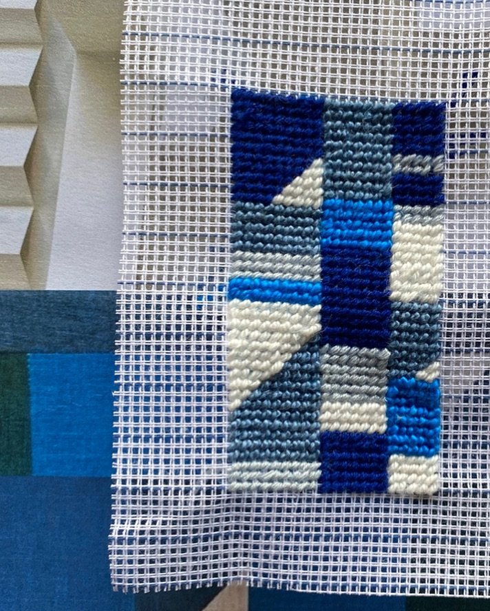 A tapestry doodle&hellip;
.
.
.
#tapestrydoodle 
#tapestryplay
#tapestrysample
#bluetapestry
#geometrics
#geometricshapes