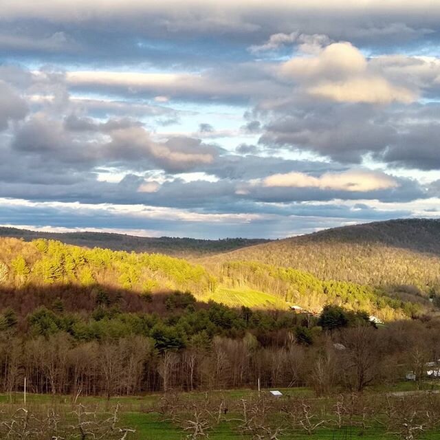 Beautiful sunset over the valley. 
#familyfarm #appleorchard #farmviews