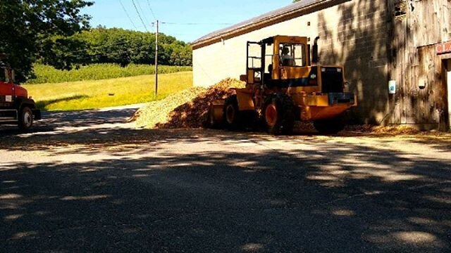 We are purchasing woodchips in an effort to battle weeds, help with erosion control and add nutrients back into the soil. We need a lot of woodchips in order to cover the whole orchard and vineyard but it's a start. 
#ecoapple #localdoneright #family