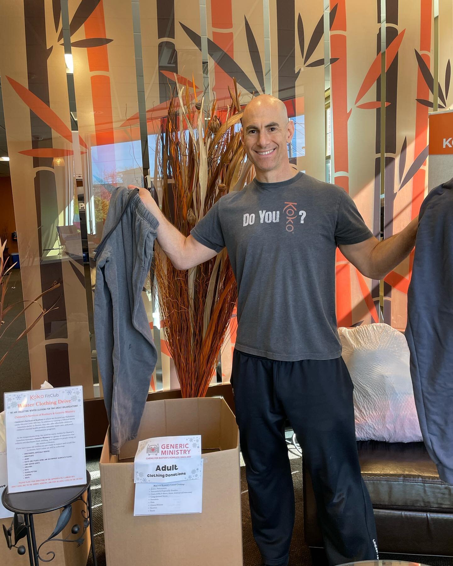 Thank you KokoFit for another great haul of donations including much-needed sweatpants!