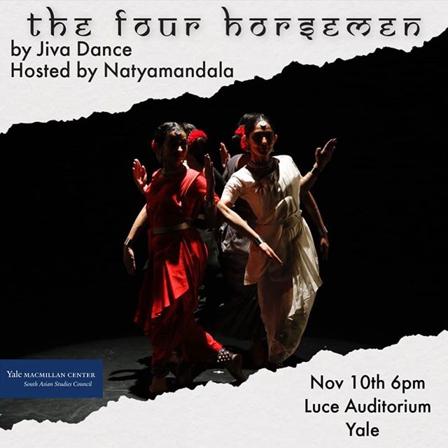 We're excited to announce that we'll be hosting the amazing @sonaliskandan with the show #thefourhorsemen 
You also have a chance to learn from Sonali at a #bharathanatyam workshop ( same day 11am, Harness ballroom), limited spots available, PM to si