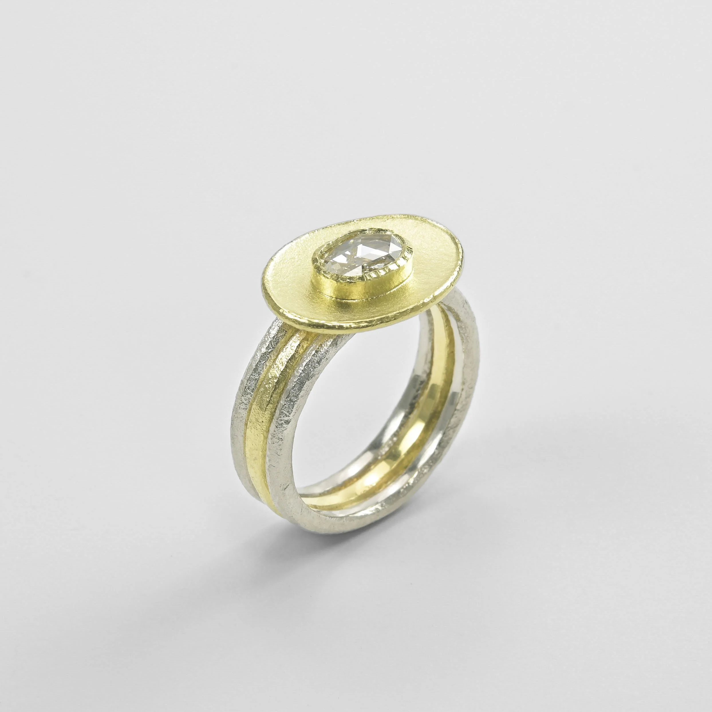 rose cut diamond band