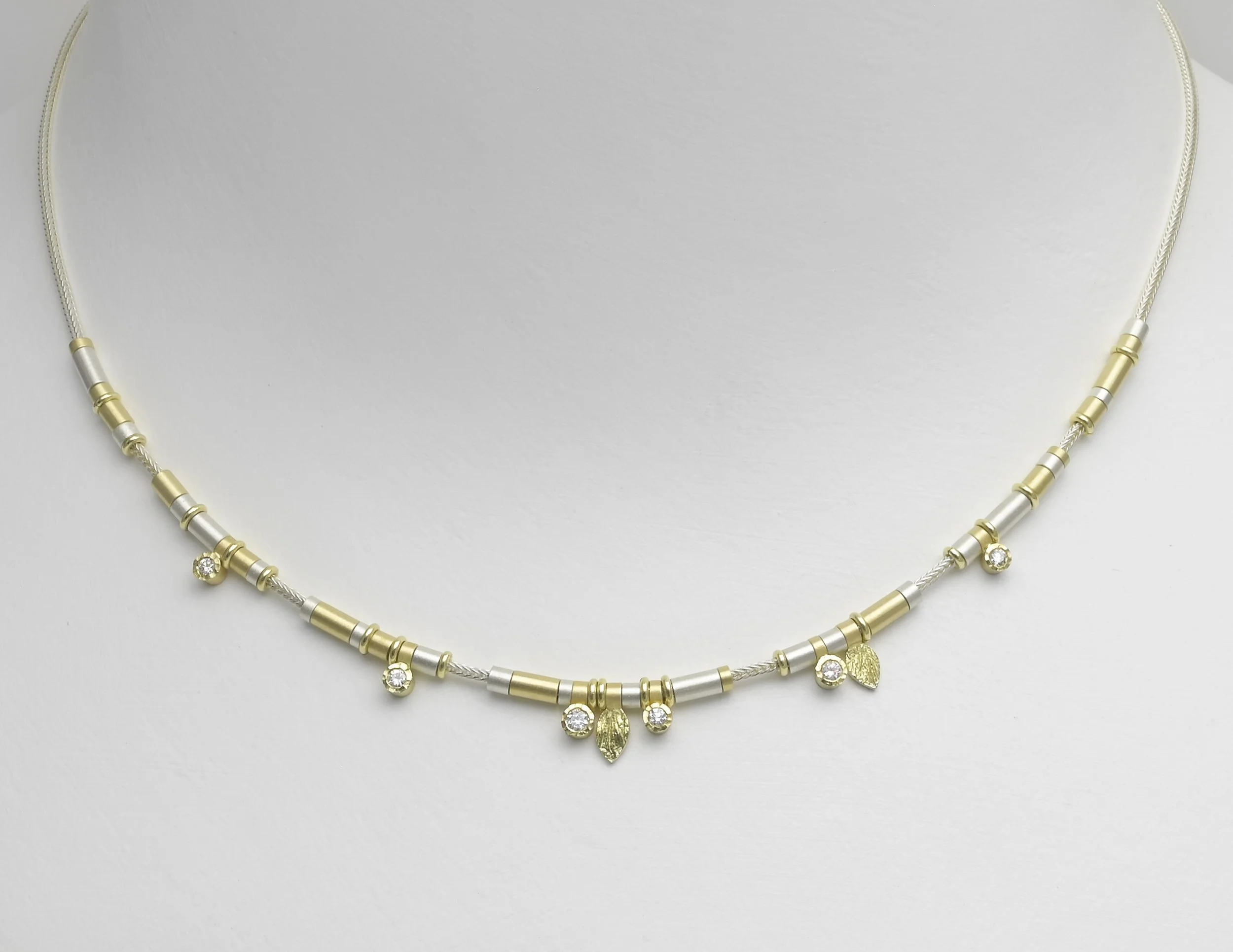 6 diamond drop necklace