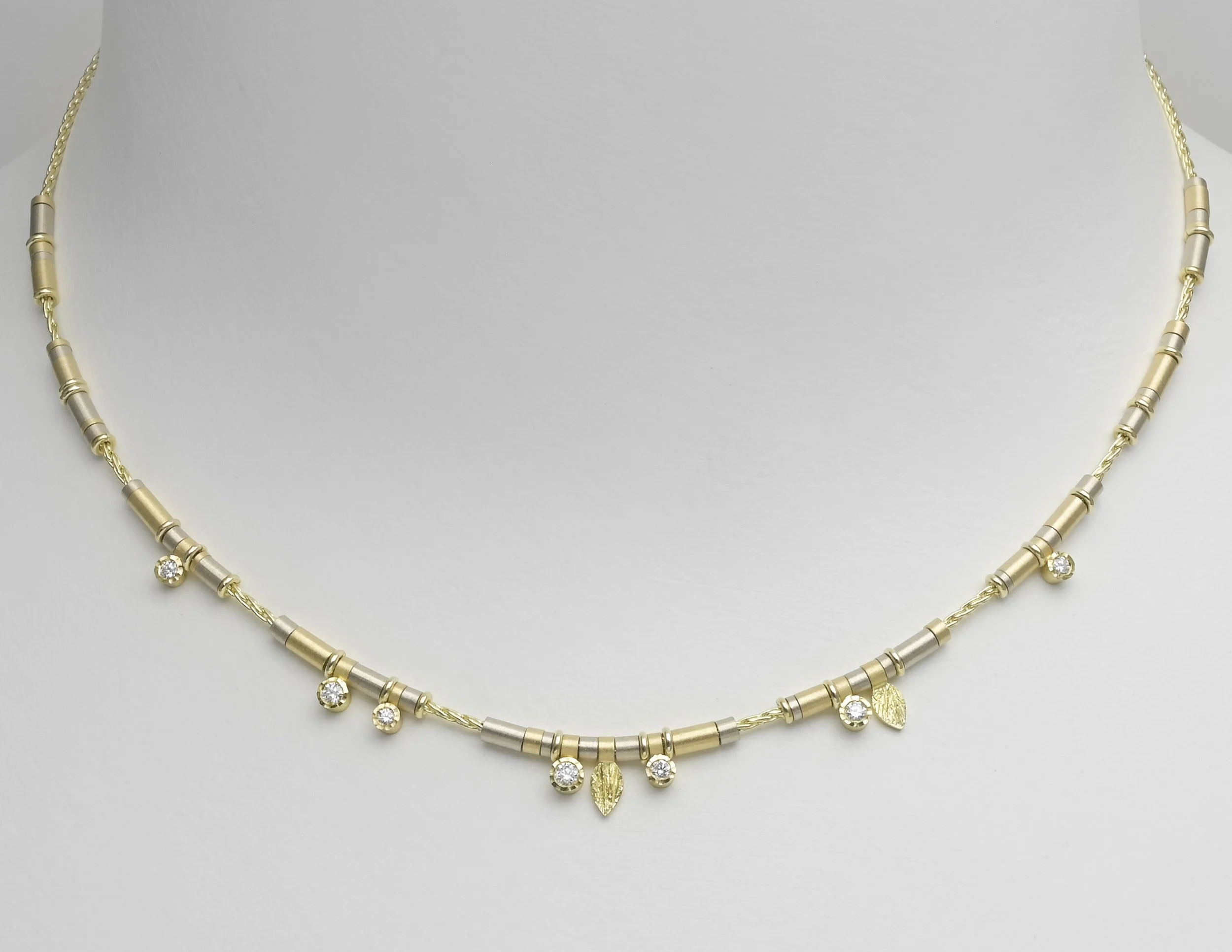 7 diamond drop necklace