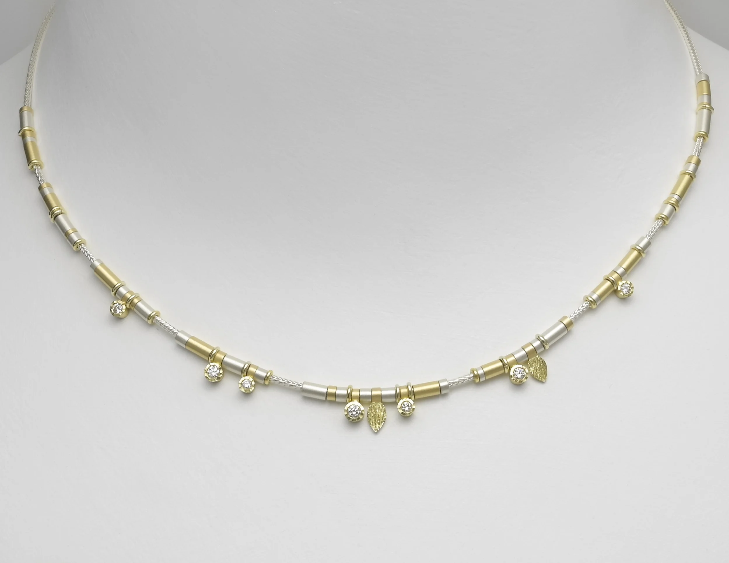7 diamond drop necklace