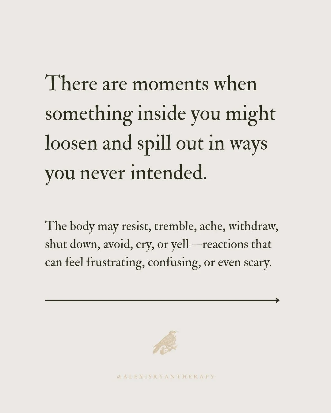 Not all unraveling is a crisis. Sometimes, it&rsquo;s a quiet, necessary unfolding&mdash;a soft loosening of the grip we&rsquo;ve held on ourselves for far too long. 

#traumahealing #nervoussystemregulation #innerchild #healingjourney #selftrust #me