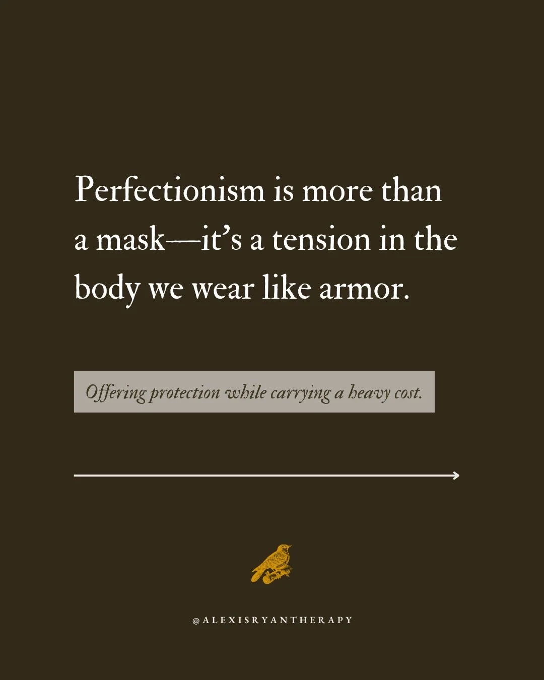 Perfectionism often shows up as tension in the body&mdash;tight shoulders, a clenched jaw, a held breath.

Words stuck in your throat because they don&rsquo;t feel good enough to share. A weight on your chest filled with expectation. A pit in your st
