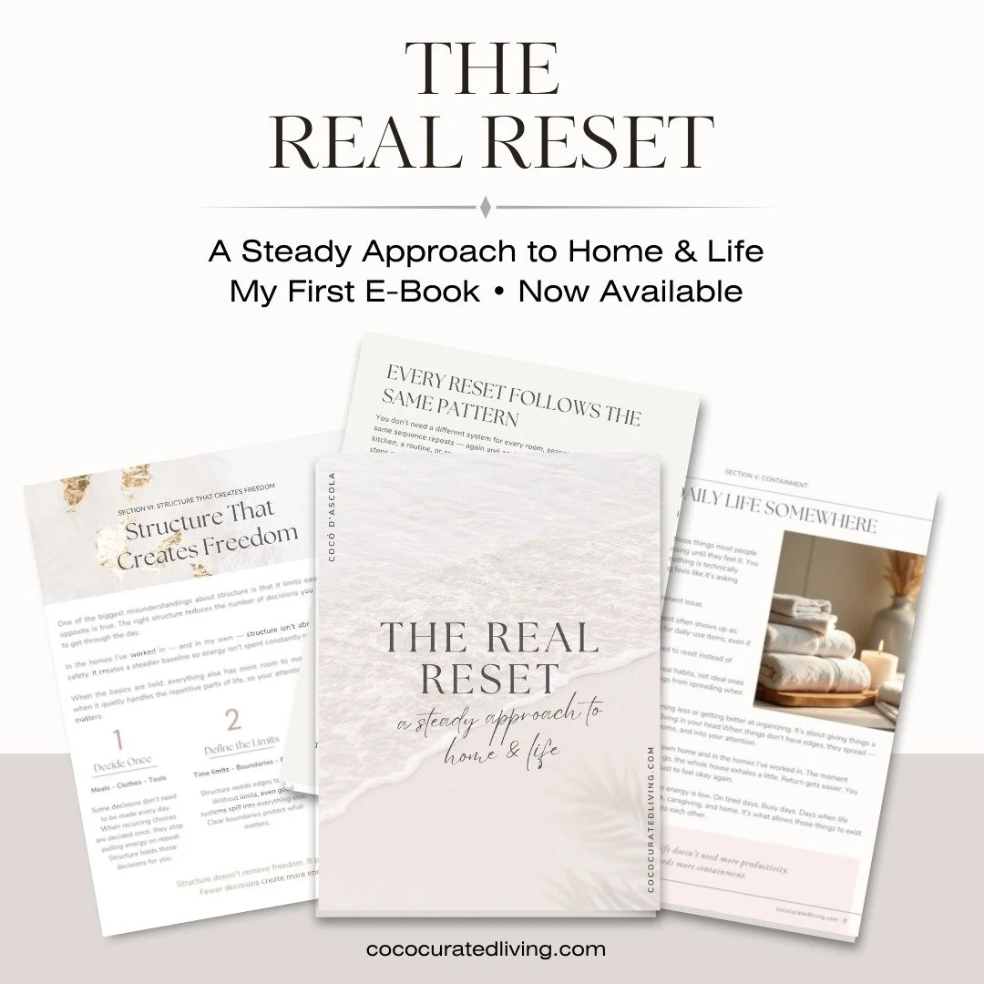 MY FIRST E-BOOK IS LIVE 🎉

✨ The Real Reset: A Steady Approach to Home &amp; Life...Available now in the shop (instant download)

If your home keeps slipping back into chaos &mdash; even when you&rsquo;re trying &mdash; this is for you.

This isn&rs