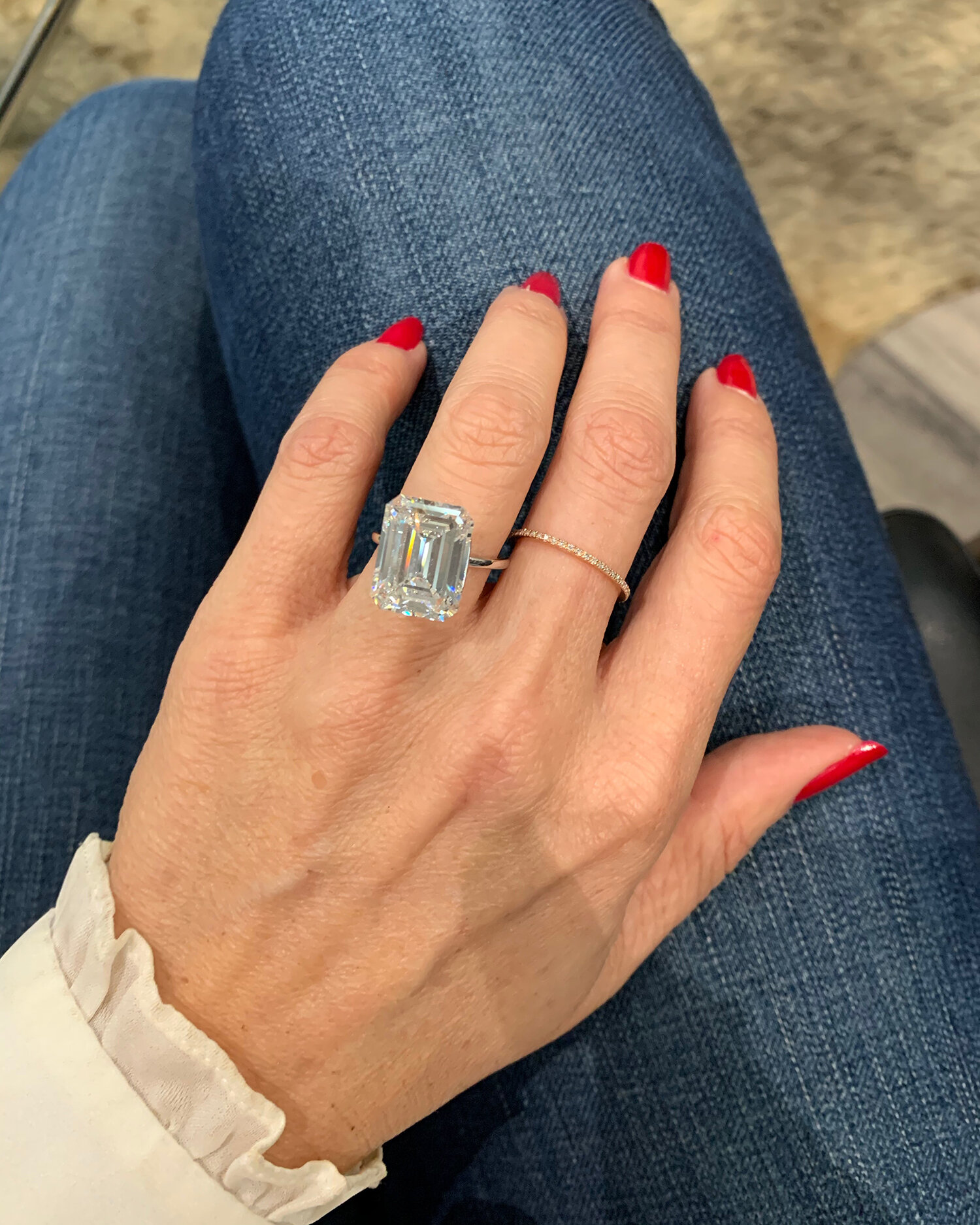 Miss Diamond Ring 7 Carat 8 Carat Cushion Diamond Engagement Ring
