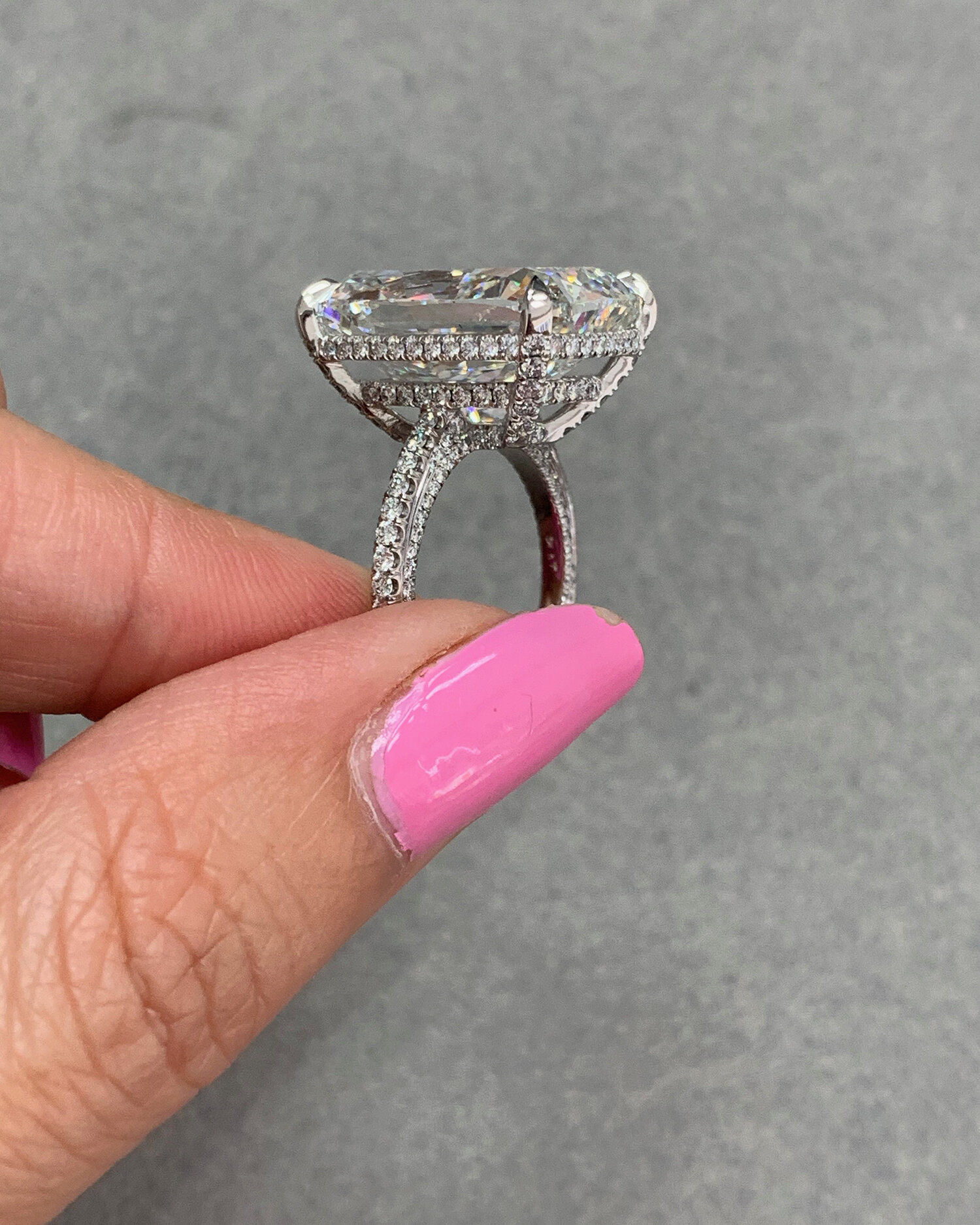 Miss Diamond Ring 10 Carat Cushion Diamond Engagement Ring