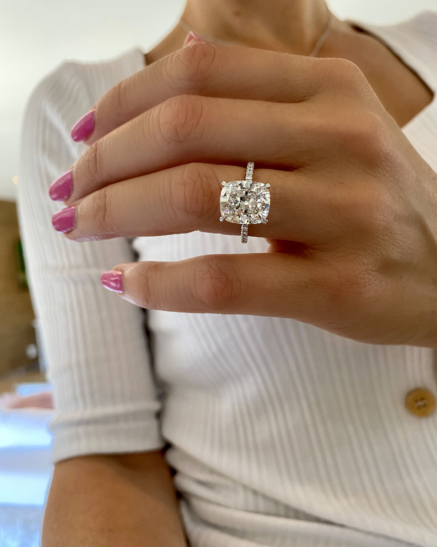 Miss Diamond Ring 5 Carat 6 Carat Radiant Diamond Engagement Ring