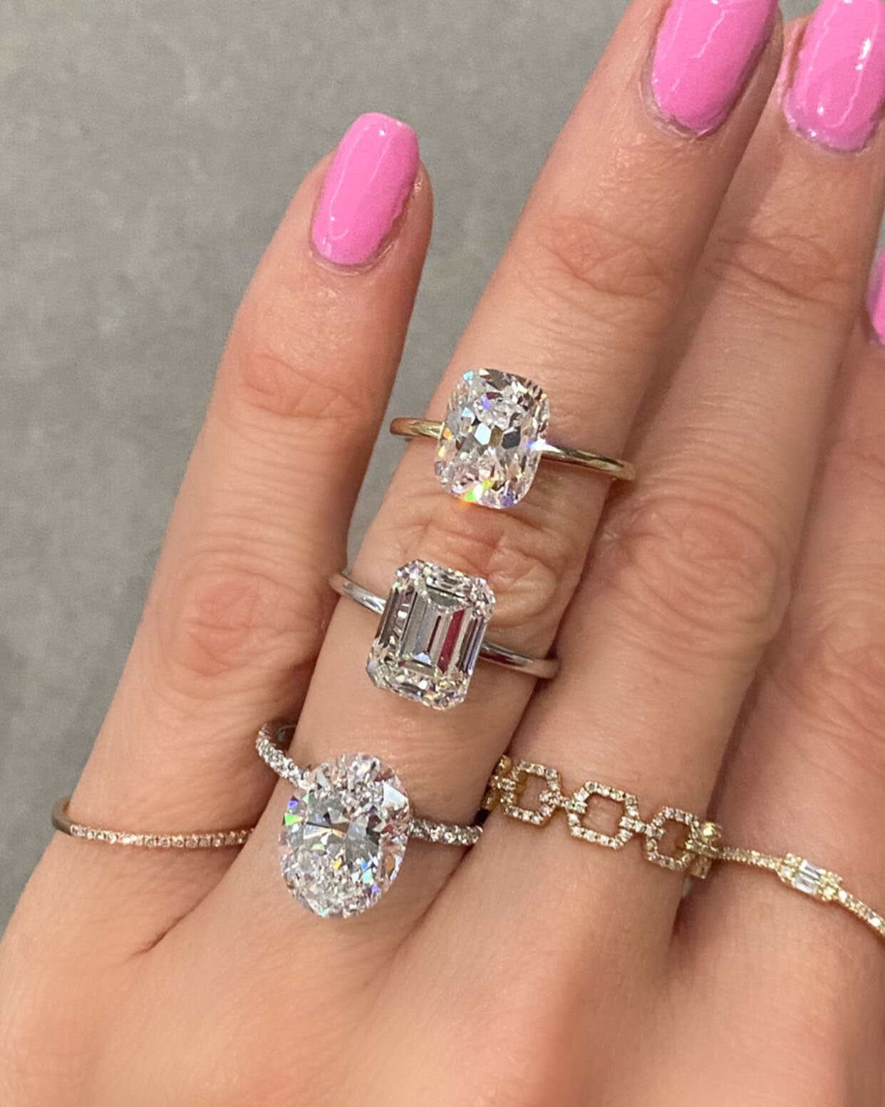 3 carats 4 carats emerald cut diamond engagement ring