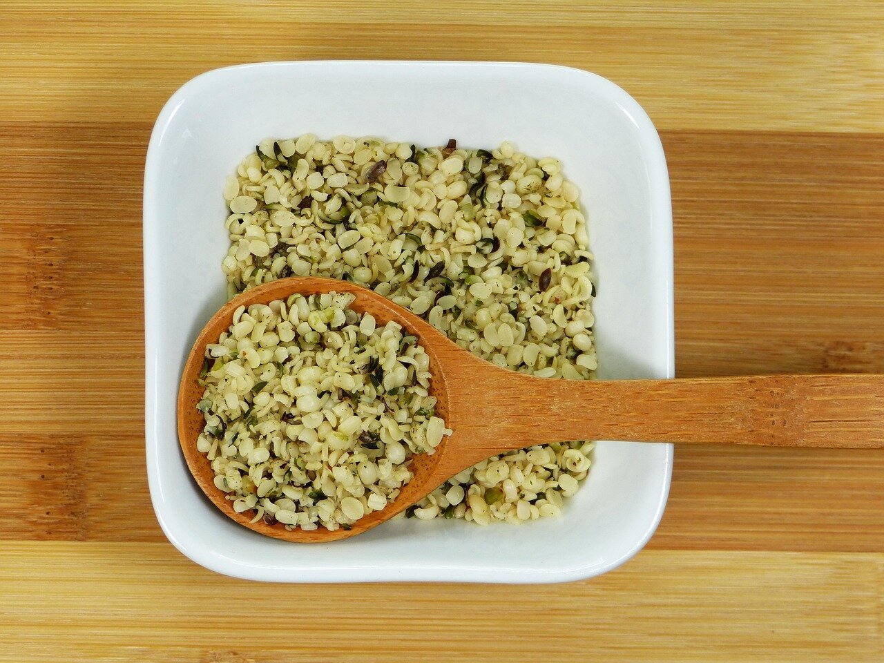 Hemp seeds, a great source of omega-3 and omega-6.