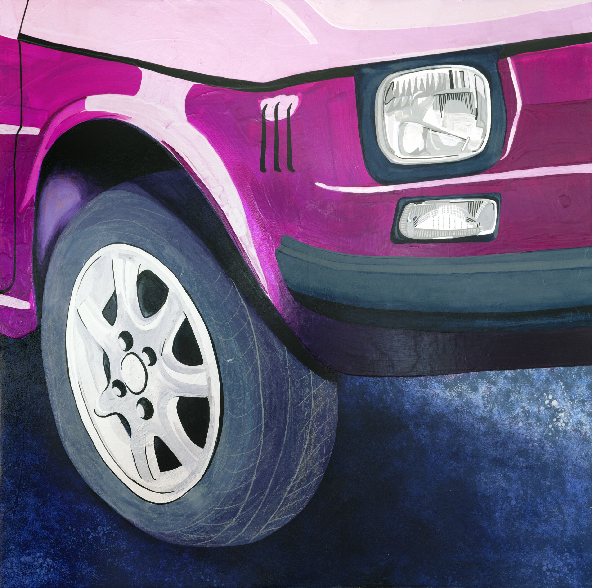 Fiat 126 in Pink