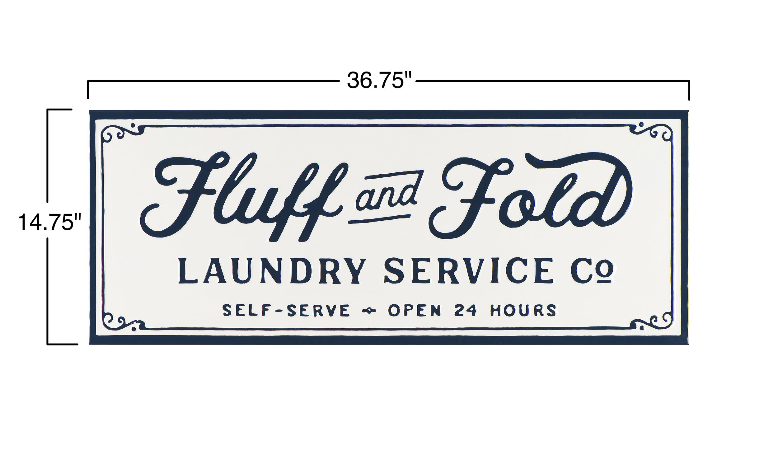 Fluff & fold LAUNDRY 15c service open 24 hours country wall decor wood sign 2 pc
