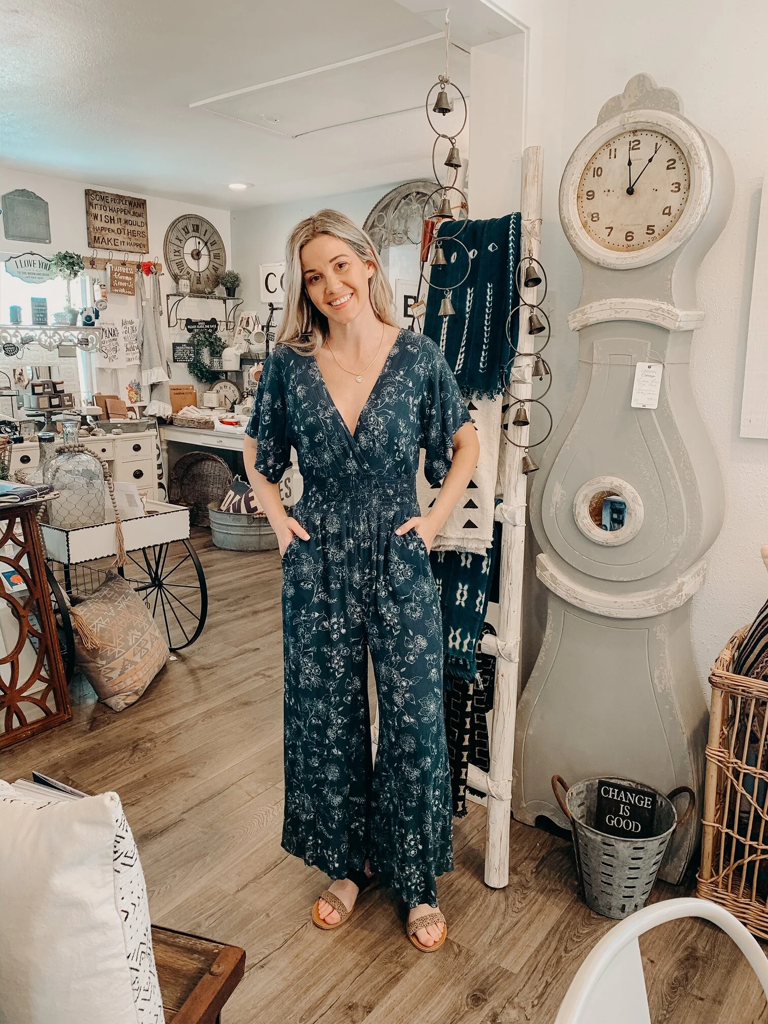 floral cropped jumpsuit