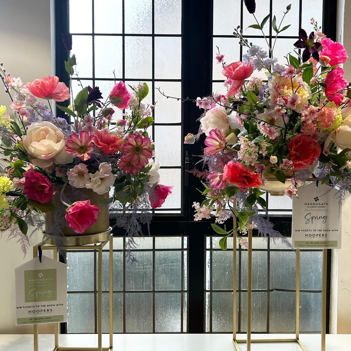 We have filled @hoopersedit in Harrogate with a pop of spring brights to celebrate @harrogateflowershow that is taking place this week! You can win two tickets in store. We are super busy prepping behind the scenes for our upcoming installation that 