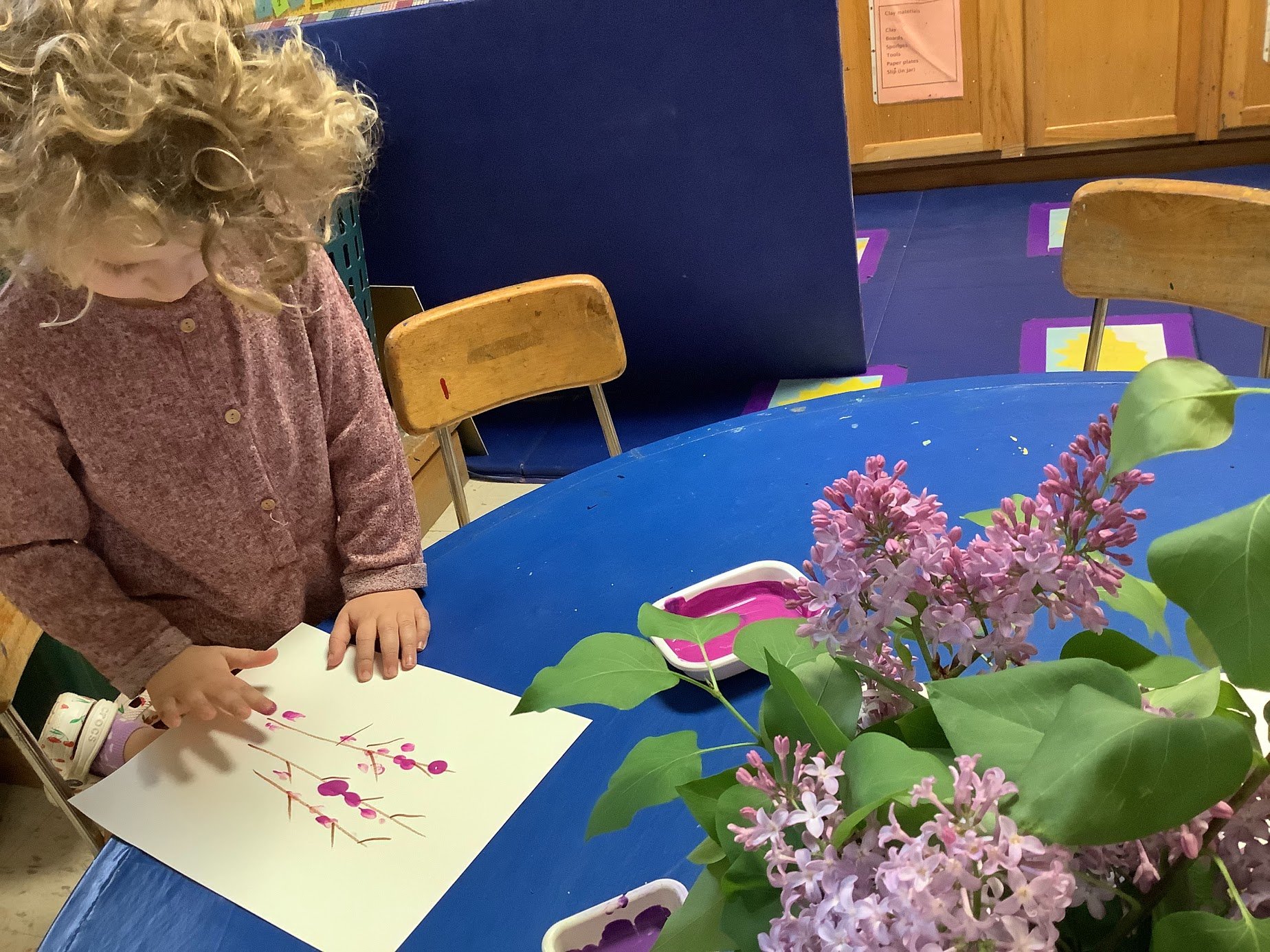 painting lilacs in April