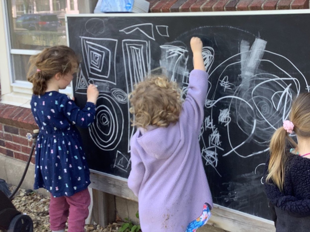 Drawing on one of our chalkboards