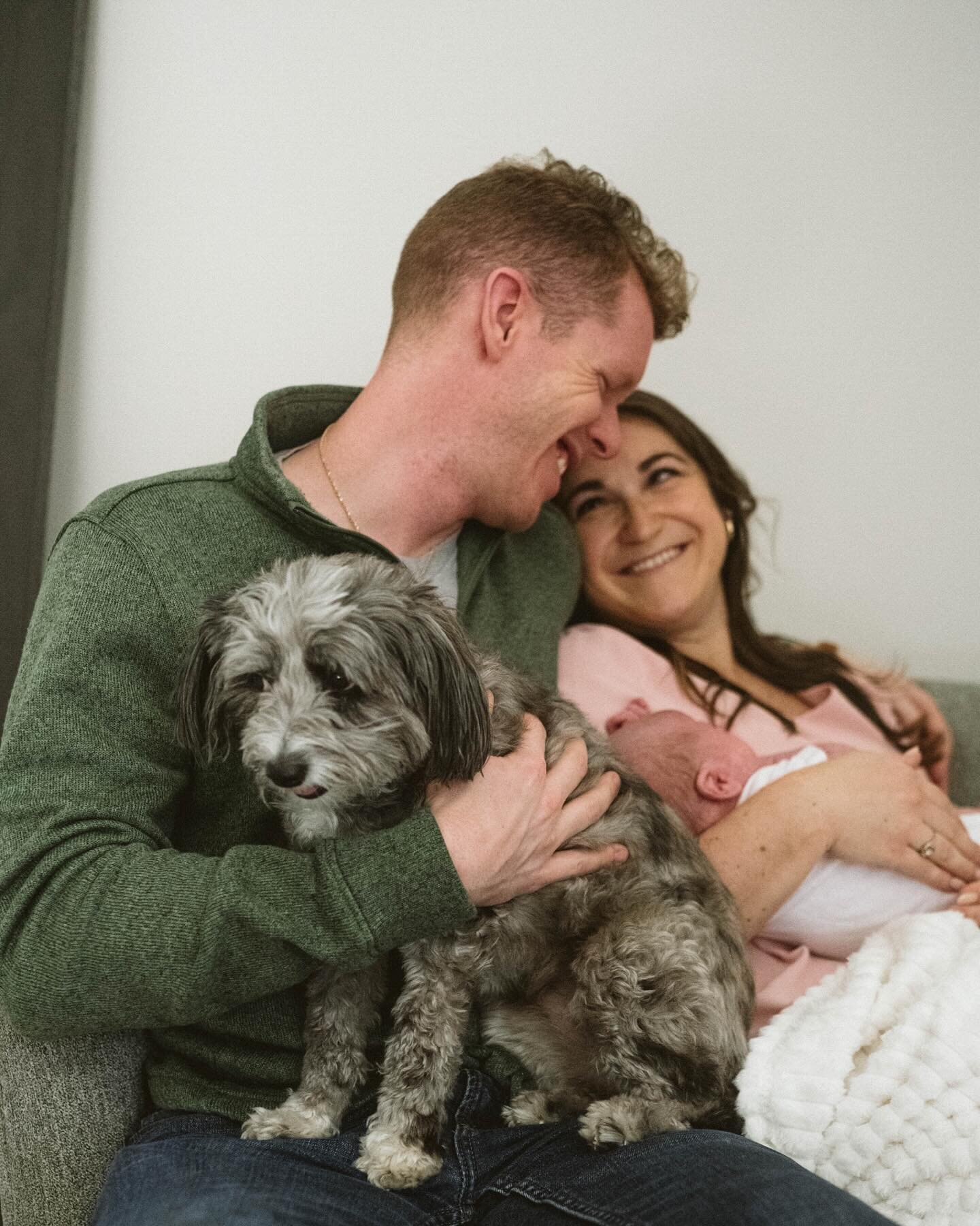 Capturing the sweetest moments of new beginnings. Welcome to the world, baby Jack 🤍

This sweet moment happened as they were getting situated on a little loveseat, Jack was not happy we moved him&mdash; but these amazing new parents laughed at the b
