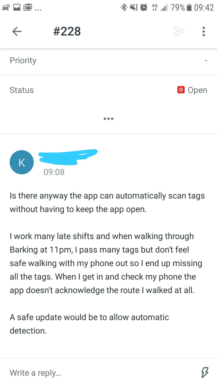 Earning Tags with your app closed