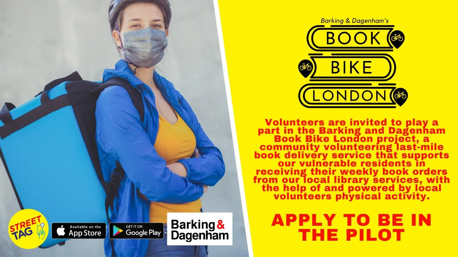 Volunteering for Book Bike London by Barking and Dagenham with Street Tag