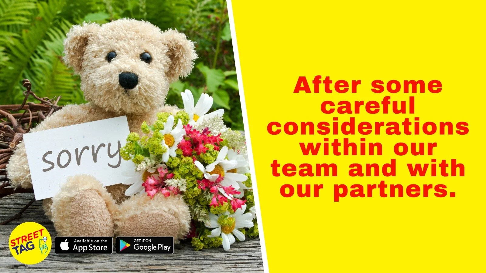 Due to the overwhelming popularity of the Street Tag app, our service is running slower and impacting the performance of the app