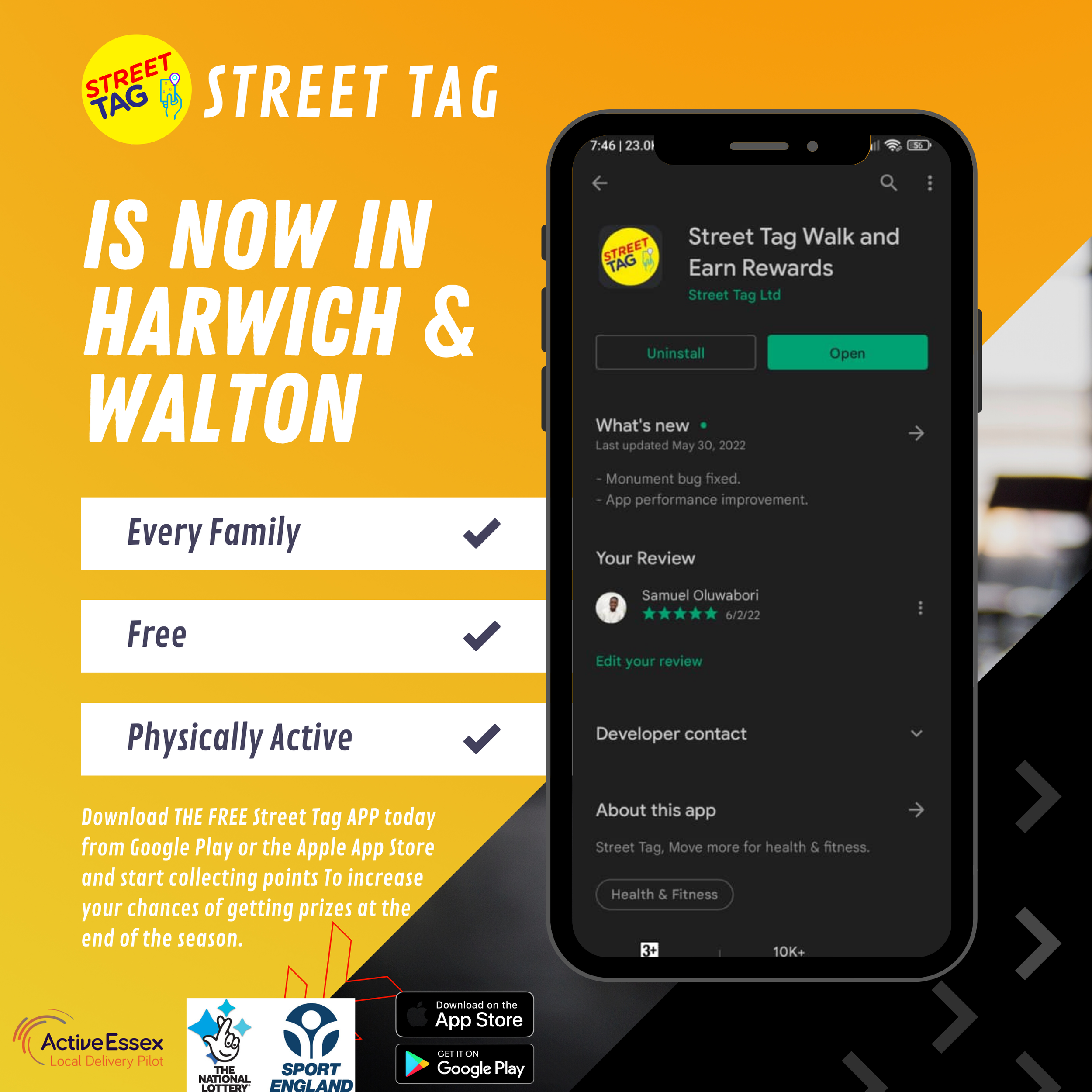 Street Tag Is Now in Harwich &amp; Walton To Help Residents Stay Active