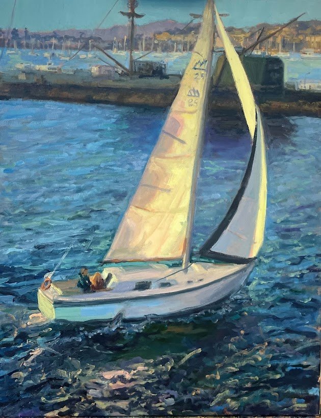 "Sailing On": 22"X28"