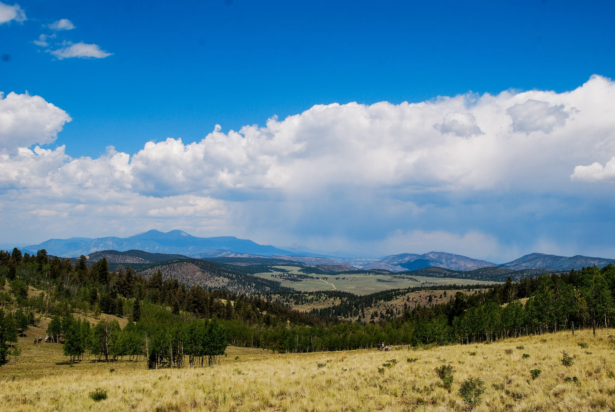 View of Mt Antero and Mt Princeton from Elk Mountain Ranch, Salida
