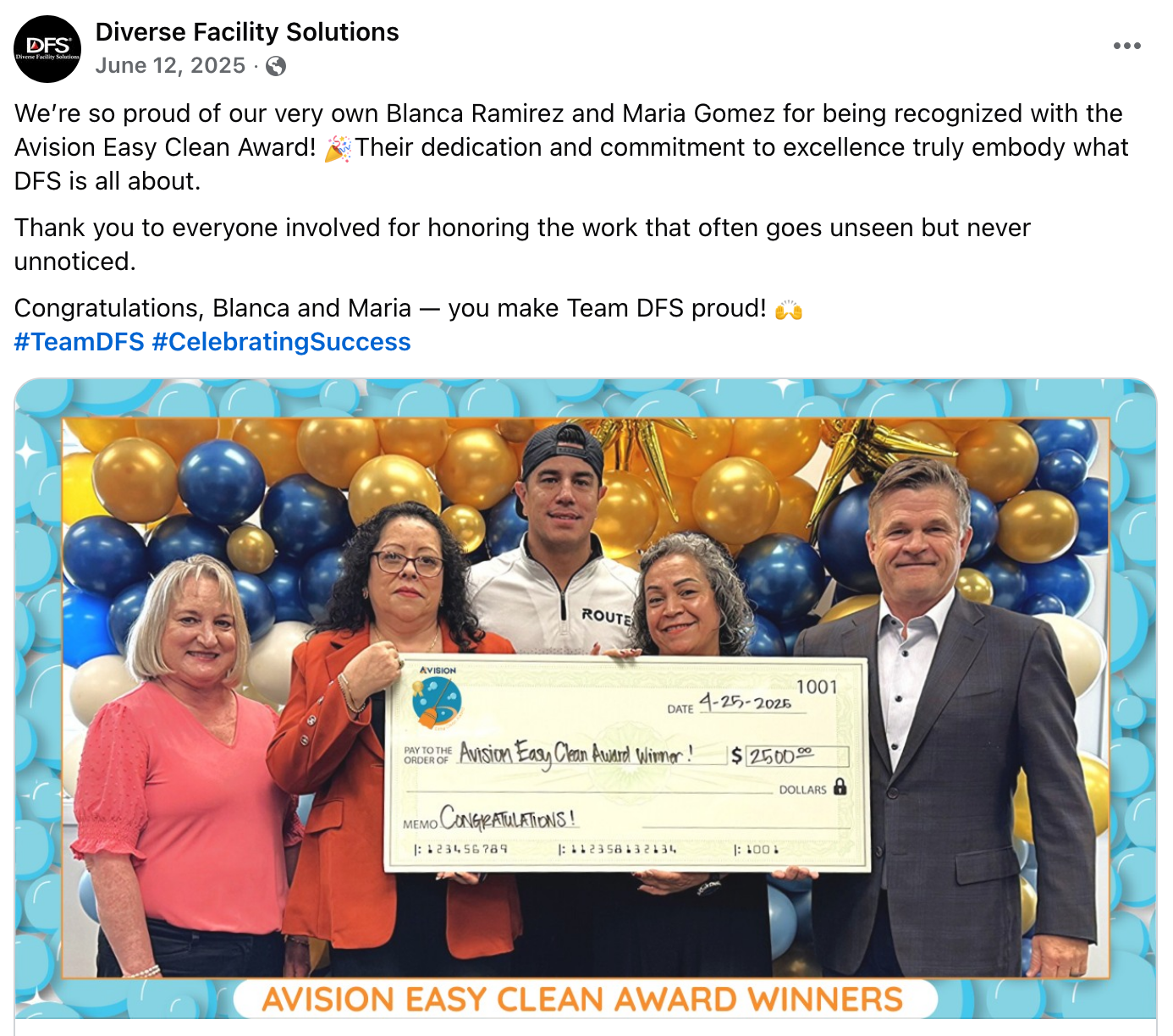 Screenshot 2026-03-05 at 12-12-32 (6) We’re so proud of our very own Blanca... - Diverse Facility Solutions Facebook.png